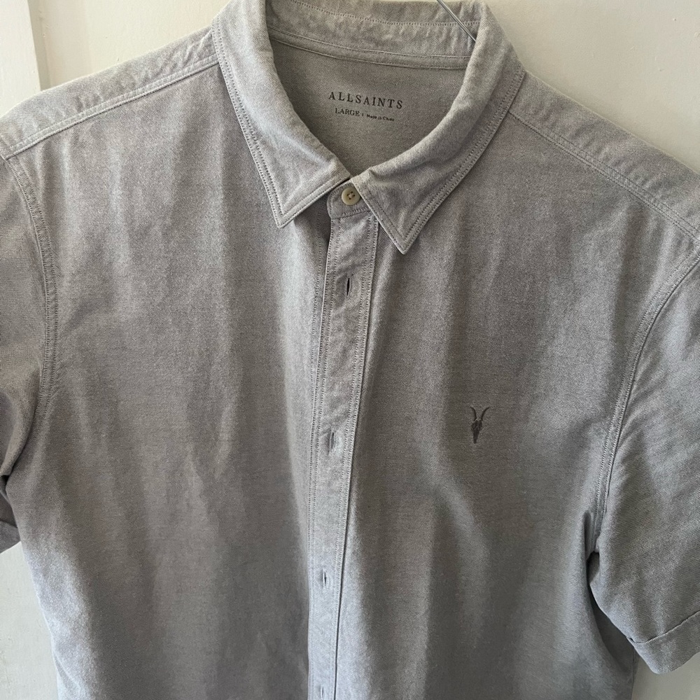 Allsaints Shirt Mens Large Gray